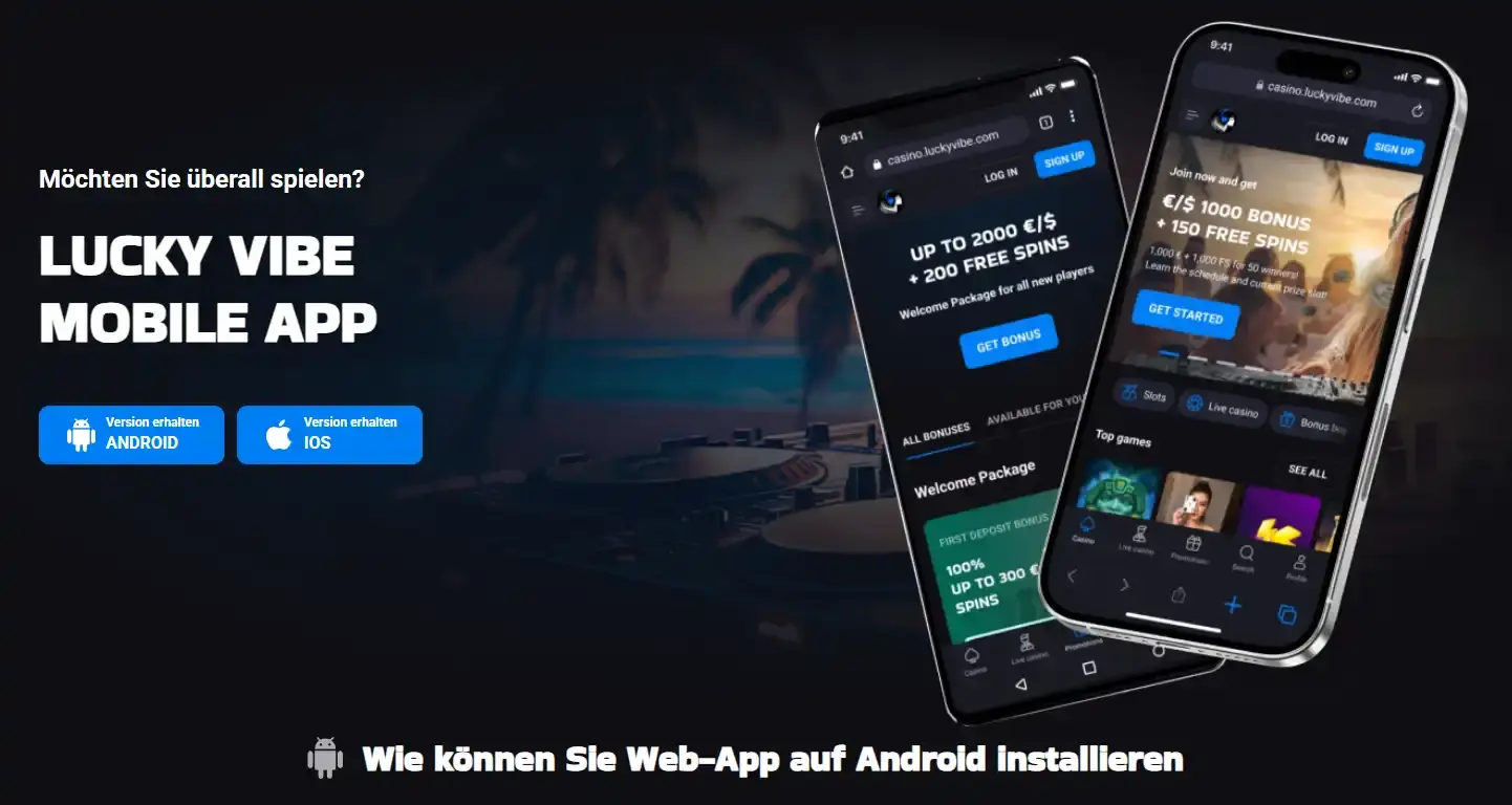 Offizielle Lucky-Vibe-Anleitung zum Hinzufügen der Web-App auf den Startbildschirm