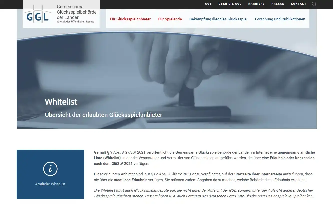 Offizieller GGL-Whitelist-Kontext